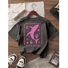 image:imageRoseSeek Girls Letter Animal Graphic Tees Short Sleeve Crewneck T Shirts Oversized Vacation Summer TopsBlack Grey