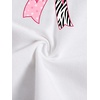 image:imageRoseSeek Girls Letter Animal Graphic Tees Short Sleeve Crewneck T Shirts Oversized Vacation Summer TopsBow Pink and White