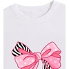 image:imageRoseSeek Girls Letter Animal Graphic Tees Short Sleeve Crewneck T Shirts Oversized Vacation Summer TopsBow Pink and White