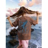 image:imageRoseSeek Girls Letter Animal Graphic Tees Short Sleeve Crewneck T Shirts Oversized Vacation Summer TopsCoffee