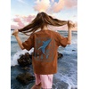 image:imageRoseSeek Girls Letter Animal Graphic Tees Short Sleeve Crewneck T Shirts Oversized Vacation Summer TopsCoffee Brown