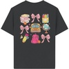 image:imageRoseSeek Girls Letter Animal Graphic Tees Short Sleeve Crewneck T Shirts Oversized Vacation Summer TopsDark Medium Grey