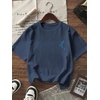 image:imageRoseSeek Girls Letter Animal Graphic Tees Short Sleeve Crewneck T Shirts Oversized Vacation Summer TopsDeep Royal Blue