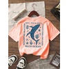 image:imageRoseSeek Girls Letter Animal Graphic Tees Short Sleeve Crewneck T Shirts Oversized Vacation Summer TopsDusty Coral Pink