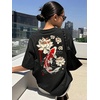 image:imageRoseSeek Girls Letter Animal Graphic Tees Short Sleeve Crewneck T Shirts Oversized Vacation Summer TopsFloral Black