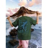 image:imageRoseSeek Girls Letter Animal Graphic Tees Short Sleeve Crewneck T Shirts Oversized Vacation Summer TopsGreen