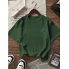image:imageRoseSeek Girls Letter Animal Graphic Tees Short Sleeve Crewneck T Shirts Oversized Vacation Summer TopsGreen