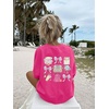 image:imageRoseSeek Girls Letter Animal Graphic Tees Short Sleeve Crewneck T Shirts Oversized Vacation Summer TopsHot Pink