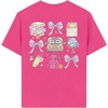 image:imageRoseSeek Girls Letter Animal Graphic Tees Short Sleeve Crewneck T Shirts Oversized Vacation Summer TopsHot Pink