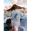 image:imageRoseSeek Girls Letter Animal Graphic Tees Short Sleeve Crewneck T Shirts Oversized Vacation Summer TopsLight Grey