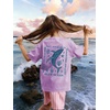 image:imageRoseSeek Girls Letter Animal Graphic Tees Short Sleeve Crewneck T Shirts Oversized Vacation Summer TopsMedium Mauve Purple