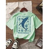 image:imageRoseSeek Girls Letter Animal Graphic Tees Short Sleeve Crewneck T Shirts Oversized Vacation Summer TopsMint Green