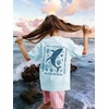 image:imageRoseSeek Girls Letter Animal Graphic Tees Short Sleeve Crewneck T Shirts Oversized Vacation Summer TopsMix Blue