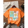 image:imageRoseSeek Girls Letter Animal Graphic Tees Short Sleeve Crewneck T Shirts Oversized Vacation Summer TopsOrange