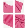 image:imageRoseSeek Girls Letter Animal Graphic Tees Short Sleeve Crewneck T Shirts Oversized Vacation Summer TopsPrint Hot Pink