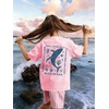 image:imageRoseSeek Girls Letter Animal Graphic Tees Short Sleeve Crewneck T Shirts Oversized Vacation Summer TopsPrint Pink
