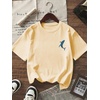 image:imageRoseSeek Girls Letter Animal Graphic Tees Short Sleeve Crewneck T Shirts Oversized Vacation Summer TopsPrint Yellow