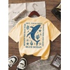 image:imageRoseSeek Girls Letter Animal Graphic Tees Short Sleeve Crewneck T Shirts Oversized Vacation Summer TopsPrint Yellow