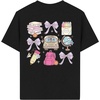 image:imageRoseSeek Girls Letter Animal Graphic Tees Short Sleeve Crewneck T Shirts Oversized Vacation Summer TopsPure Black