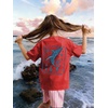 image:imageRoseSeek Girls Letter Animal Graphic Tees Short Sleeve Crewneck T Shirts Oversized Vacation Summer TopsRed