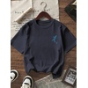 image:imageRoseSeek Girls Letter Animal Graphic Tees Short Sleeve Crewneck T Shirts Oversized Vacation Summer TopsRoyal Blue