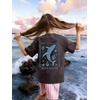 image:imageRoseSeek Girls Letter Animal Graphic Tees Short Sleeve Crewneck T Shirts Oversized Vacation Summer TopsSolid Dark Grey