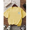 image:imageRoseSeek Girls Letter Animal Graphic Tees Short Sleeve Crewneck T Shirts Oversized Vacation Summer TopsYellow
