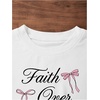 image:imageRoseSeek Girls Letter Bow Graphic Tees Short Sleeve Crewneck Cute Shirts for Teen Girls TrendyBlack and White