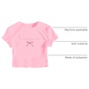 image:imageRoseSeek Girls Letter Bow Graphic Tees Short Sleeve Crewneck Cute Shirts for Teen Girls TrendyBow Pink
