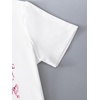 image:imageRoseSeek Girls Letter Bow Graphic Tees Short Sleeve Crewneck Cute Shirts for Teen Girls TrendyBow White