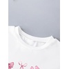 image:imageRoseSeek Girls Letter Bow Graphic Tees Short Sleeve Crewneck Cute Shirts for Teen Girls TrendyBow White