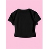 image:imageRoseSeek Girls Letter Bow Graphic Tees Short Sleeve Crewneck Cute Shirts for Teen Girls TrendyCheetah Black