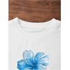 image:imageRoseSeek Girls Letter Bow Graphic Tees Short Sleeve Crewneck Cute Shirts for Teen Girls TrendyFloral White