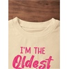 image:imageRoseSeek Girls Letter Bow Graphic Tees Short Sleeve Crewneck Cute Shirts for Teen Girls TrendyPrint Apricot