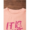 image:imageRoseSeek Girls Letter Bow Graphic Tees Short Sleeve Crewneck Cute Shirts for Teen Girls TrendyPrint Pink