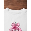 image:imageRoseSeek Girls Letter Bow Graphic Tees Short Sleeve Crewneck Cute Shirts for Teen Girls TrendyPure White