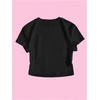 image:imageRoseSeek Girls Letter Bow Graphic Tees Short Sleeve Crewneck Cute Shirts for Teen Girls TrendyShell Black