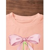 image:imageRoseSeek Girls Letter Bow Graphic Tees Short Sleeve Crewneck Cute Shirts for Teen Girls TrendySoft Pink