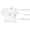 image:imageRoseSeek Girls Letter Bow Graphic Tees Short Sleeve Crewneck Cute Shirts for Teen Girls TrendyWhite