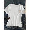 image:imageRoseSeek Girls Number Graphic Tees Camo Print Short Sleeve Casual Summer T ShirtsPrint White