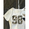 image:imageRoseSeek Girls Number Graphic Tees Camo Print Short Sleeve Casual Summer T ShirtsWhite
