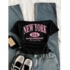 image:imageRoseSeek Girls Off The Shoulder Letter Graphic Tees Short Sleeve Ruched Bowknot T Shirts Cute Crop TopsBlack and Pink