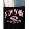 image:imageRoseSeek Girls Off The Shoulder Letter Graphic Tees Short Sleeve Ruched Bowknot T Shirts Cute Crop TopsBlack and Pink