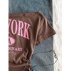 image:imageRoseSeek Girls Off The Shoulder Letter Graphic Tees Short Sleeve Ruched Bowknot T Shirts Cute Crop TopsCoffee Pink
