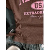 image:imageRoseSeek Girls Off The Shoulder Letter Graphic Tees Short Sleeve Ruched Bowknot T Shirts Cute Crop TopsCoffee Pink