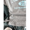image:imageRoseSeek Girls Off The Shoulder Letter Graphic Tees Short Sleeve Ruched Bowknot T Shirts Cute Crop TopsGrey