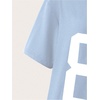 image:imageRoseSeek Girls Off The Shoulder Tops Number Graphic Jersey Shirts Short Sleeve Oversized T Shirts Y2k TopsBlue
