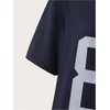image:imageRoseSeek Girls Off The Shoulder Tops Number Graphic Jersey Shirts Short Sleeve Oversized T Shirts Y2k TopsDeep Blue