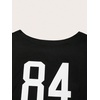 image:imageRoseSeek Girls Off The Shoulder Tops Number Graphic Jersey Shirts Short Sleeve Oversized T Shirts Y2k TopsNumber Black