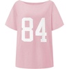 image:imageRoseSeek Girls Off The Shoulder Tops Number Graphic Jersey Shirts Short Sleeve Oversized T Shirts Y2k TopsPink